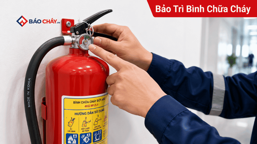 Bảo trì bình chữa cháy Quy trình, chu kỳ và quy định 2026