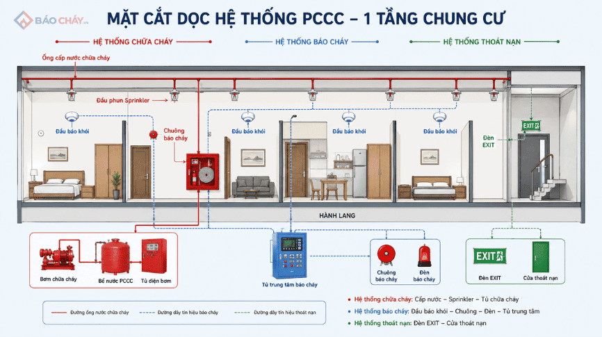 Bộ thiết bị PCCC chung cư bắt buộc