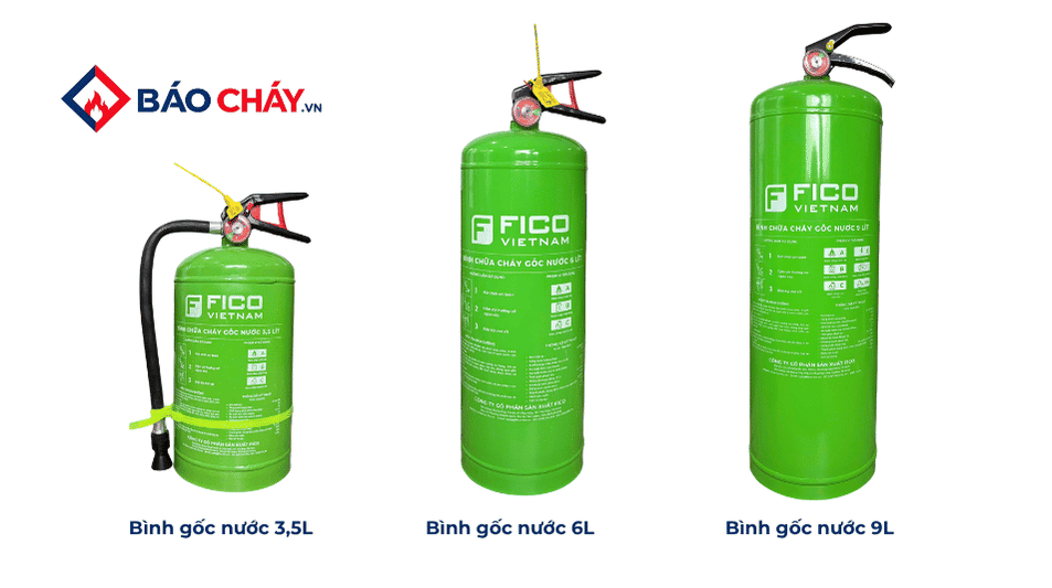 Các loại bình chữa cháy gốc nước FICO