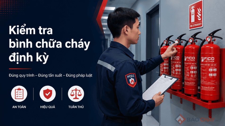 Kiểm tra bình chữa cháy định kì tần suất, quy trình và những điều cần biết
