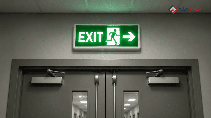 Đèn exit là gì Chuẩn lắp đặt và lựa chọn đúng quy định PCCC