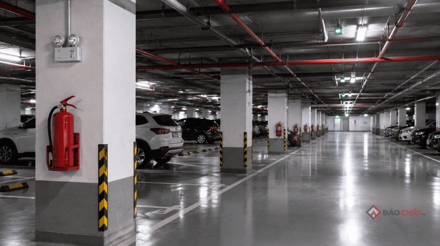 PCCC bãi đỗ xe, gara ô tô Tiêu chuẩn và thiết bị