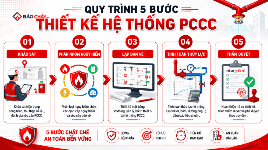 Quy trình thiết kế hệ thống PCCC từng bước