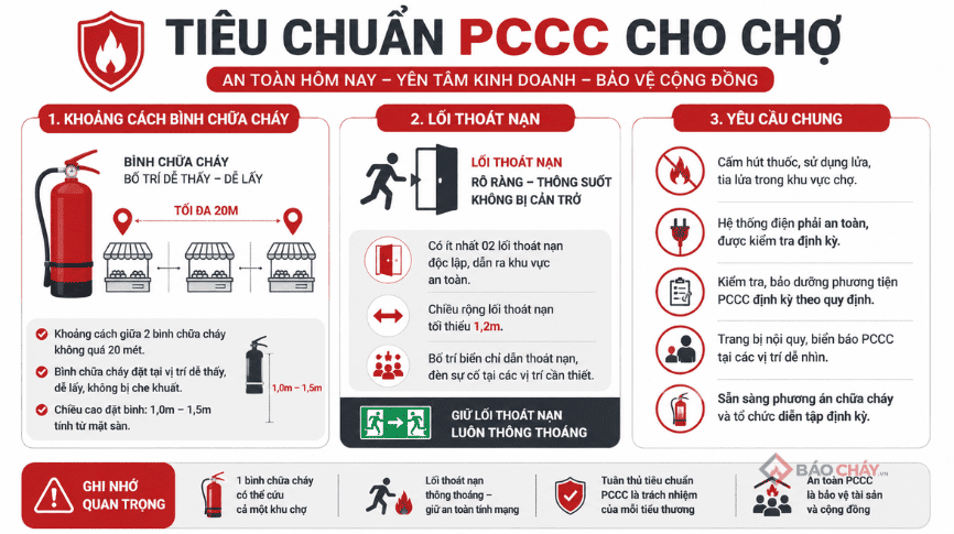 Tiêu chuẩn PCCC cho chợ