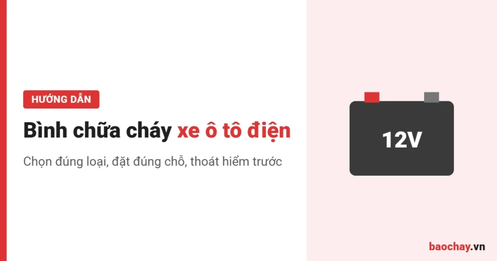 Bình chữa cháy cho xe ô tô điện: chọn loại nào và đặt ở đâu