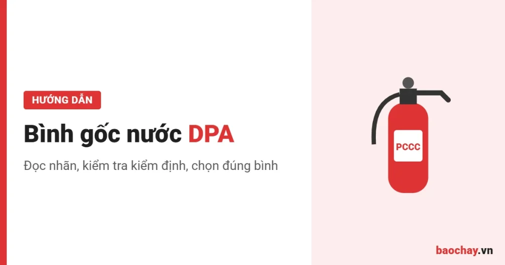 Bình chữa cháy gốc nước DPA: đặc điểm và cách chọn