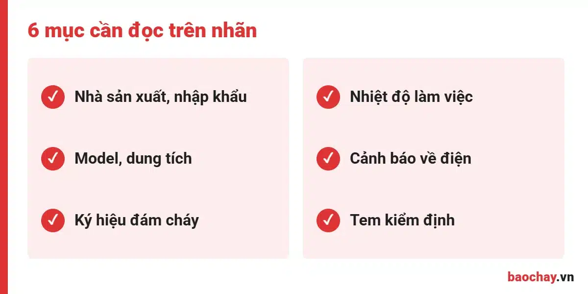 Những mục cần đọc trên nhãn bình chữa cháy gốc nước DPA