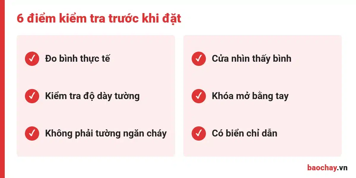 Checklist chọn tủ đựng bình chữa cháy âm tường